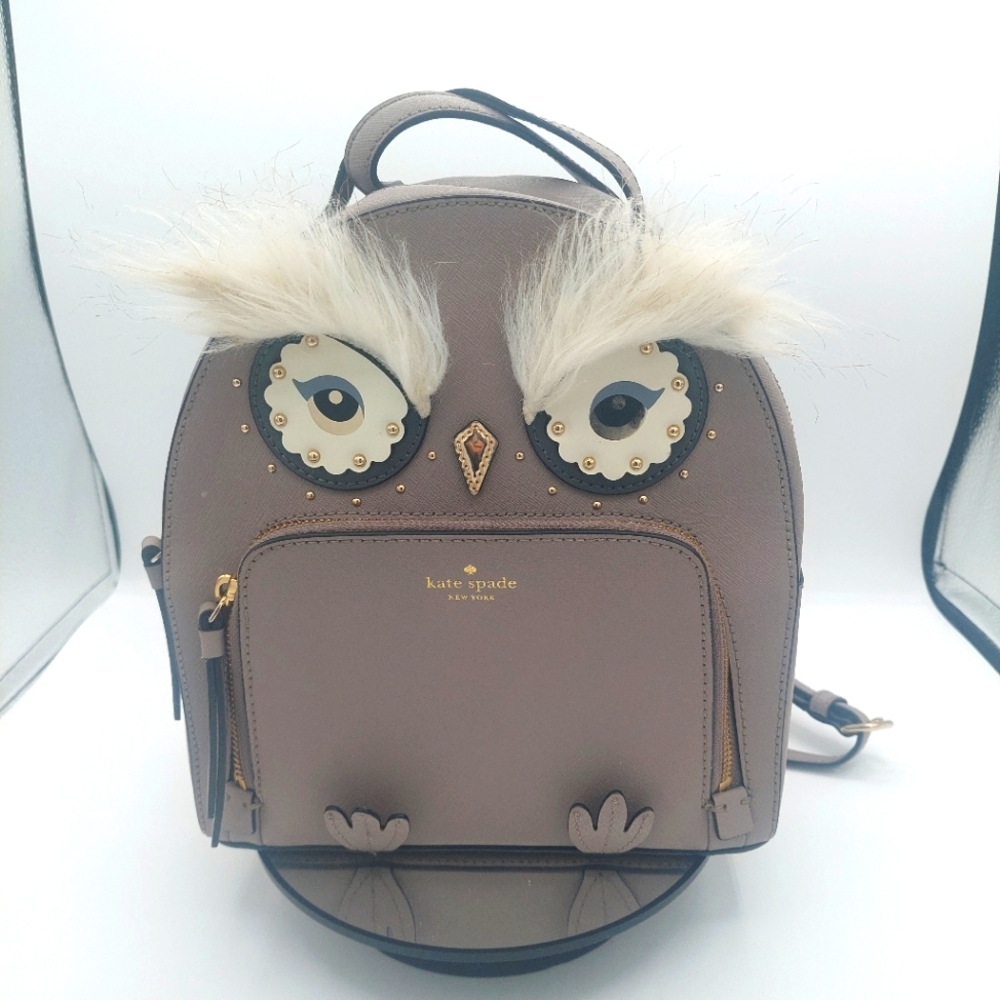 Kate Spade Leather Owl Tomi Star Bright Backpack
